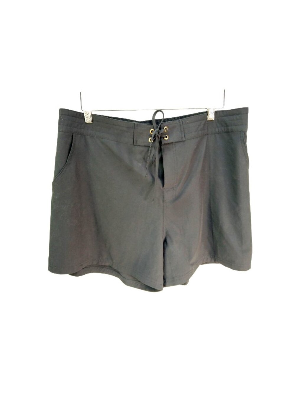 La Blanca Womens Black Swim Board Shorts Size 1X Plus Stretch Pockets Athletic - Picture 1 of 8